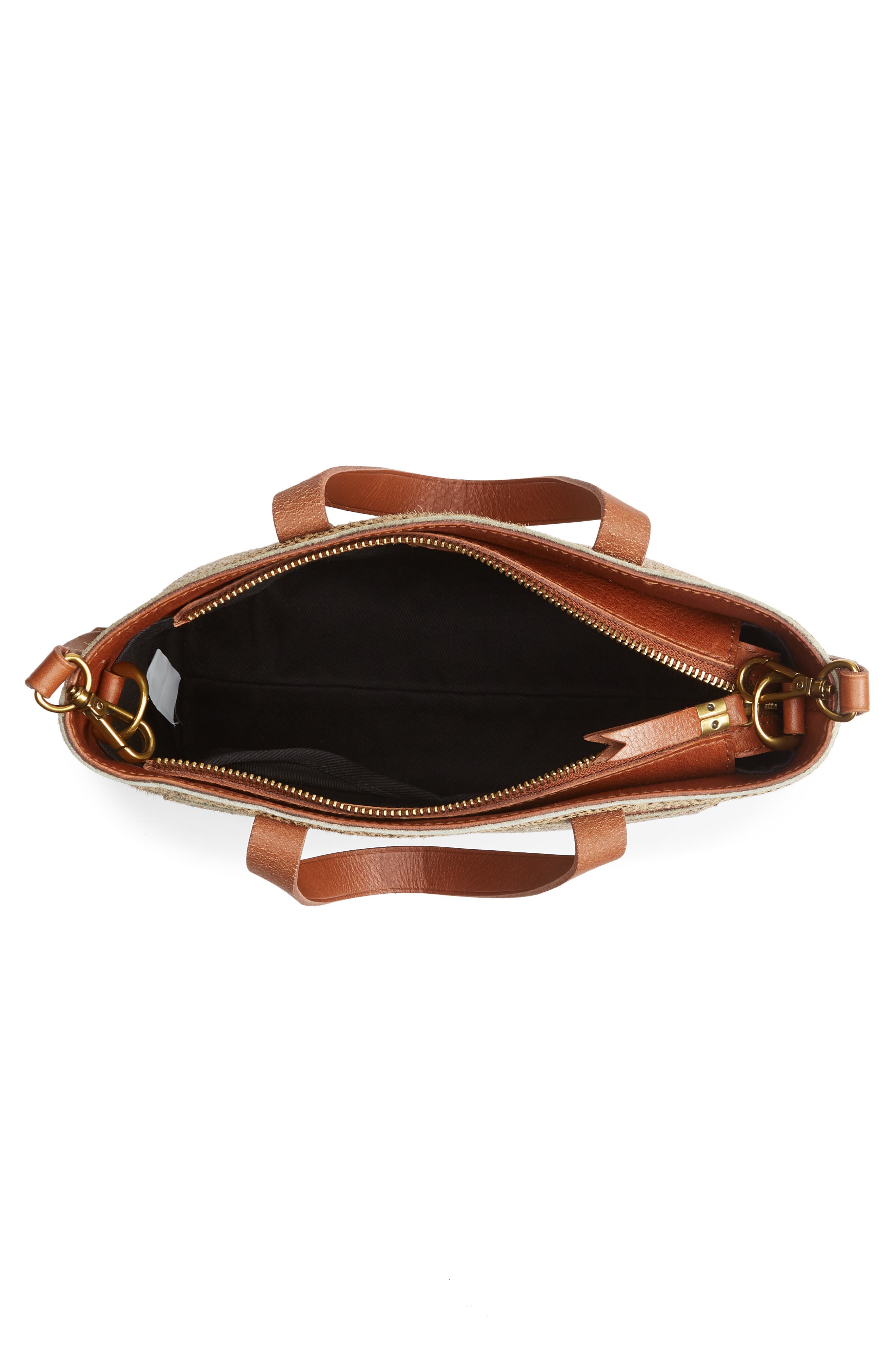 The Zip Top Small Spotted Calf Hair Transport Crossbody Bag, Alternate, color, AUTUMN GOLD MULTI