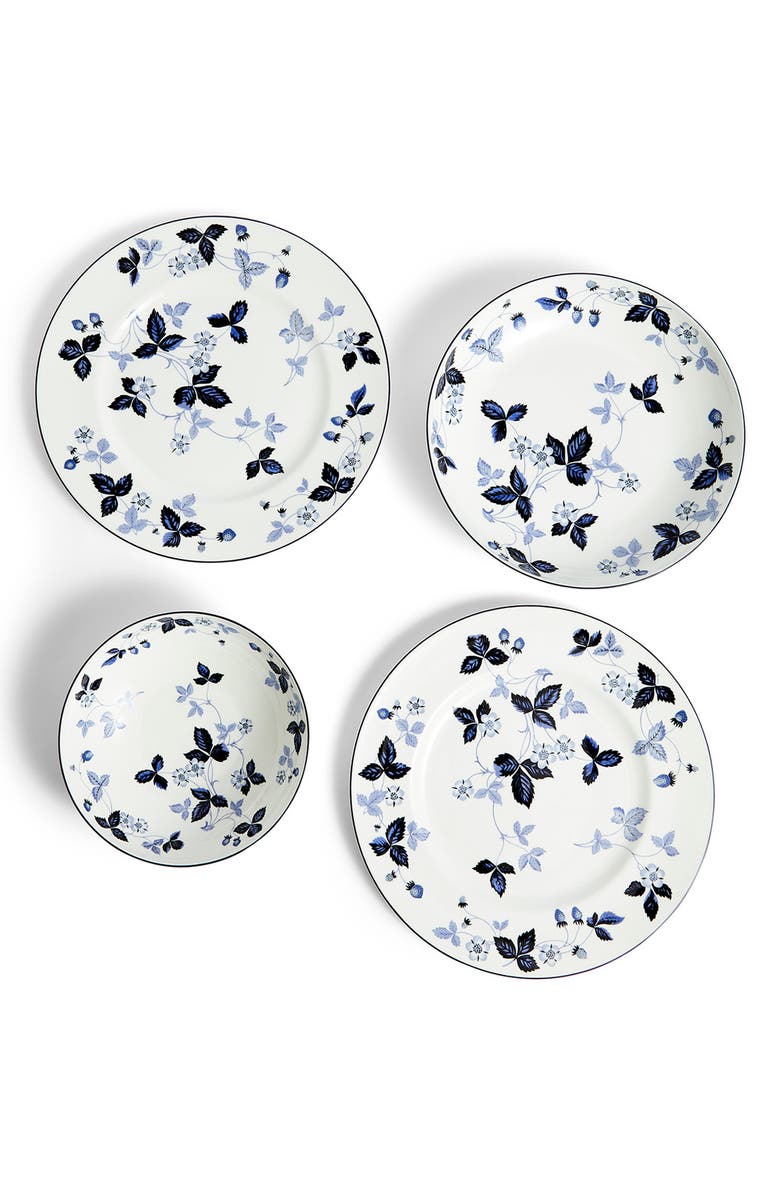 Wedgwood Wild Strawberry 8-Piece Bone China Dinnerware Set, Alternate, color, Blue
