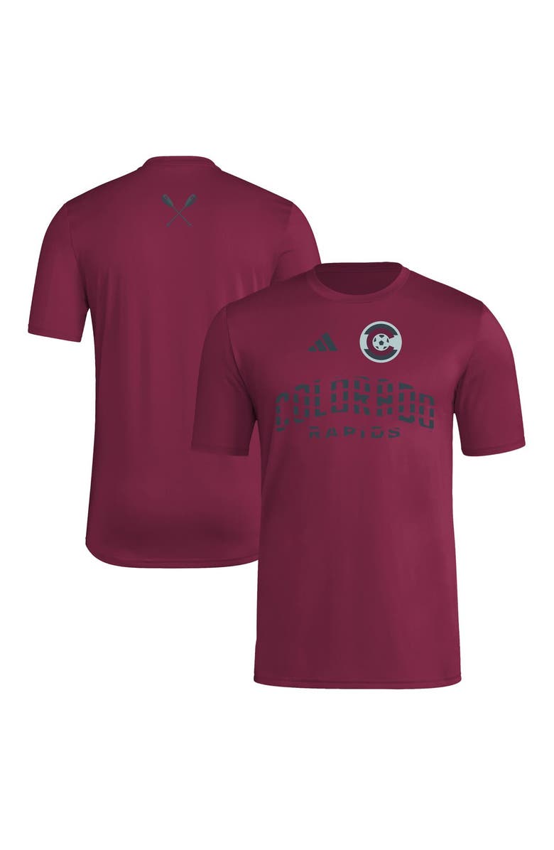 adidas Men's adidas  Burgundy Colorado Rapids 2025 Jersey Hook AEROREADY T-Shirt, Main, color, 