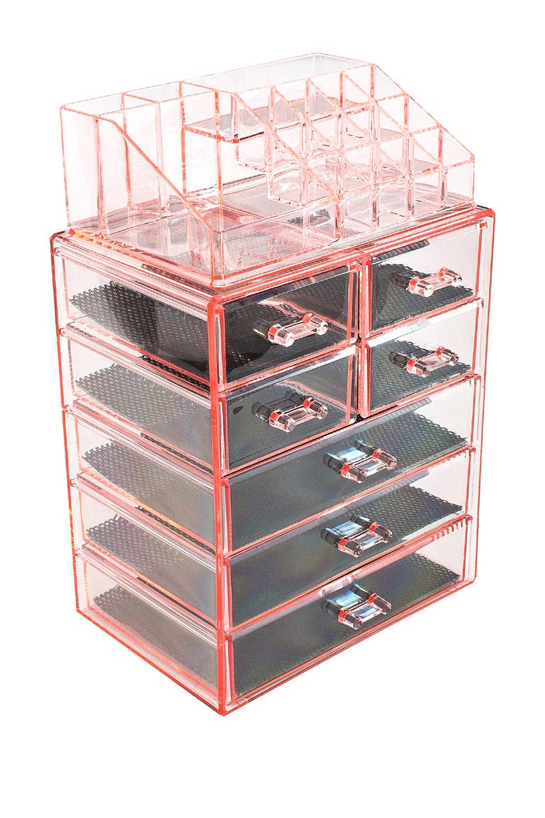 Makeup Storage Organizer - Pink, Alternate, color, PINK