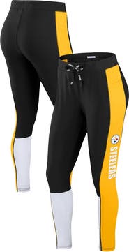 WEAR by Erin Andrews Women's WEAR by Erin Andrews Black/Yellow Pittsburgh Steelers Color-Block Leggings