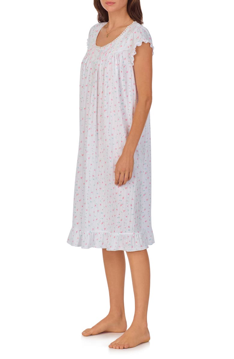 Eileen West Waltz Floral Cap Sleeve Cotton Nightgown, Alternate, color, 