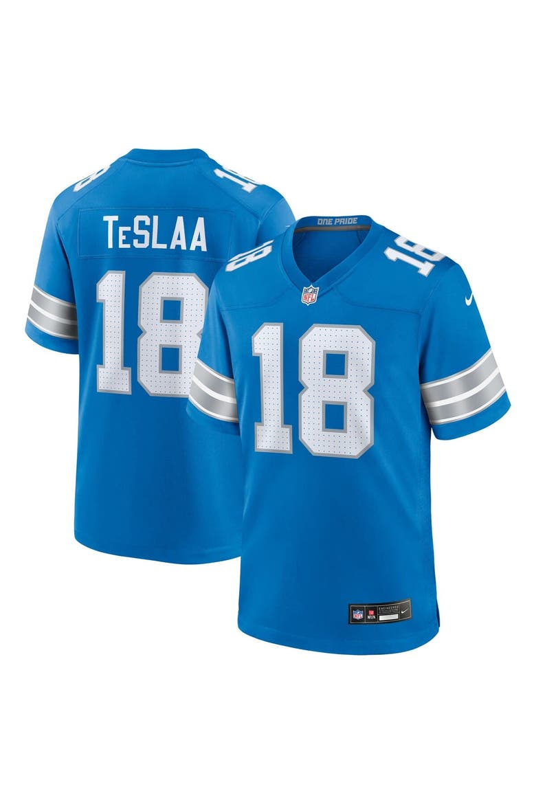 Men's Nike Isaac TeSlaa Blue Detroit Lions Game Player Jersey, Main, color, Blue