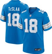 Nike Men's Nike Isaac TeSlaa Blue Detroit Lions Game Player Jersey