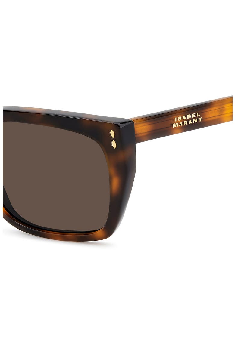 58mm Rectangular Sunglasses, Alternate, color, BROWN HAVANA