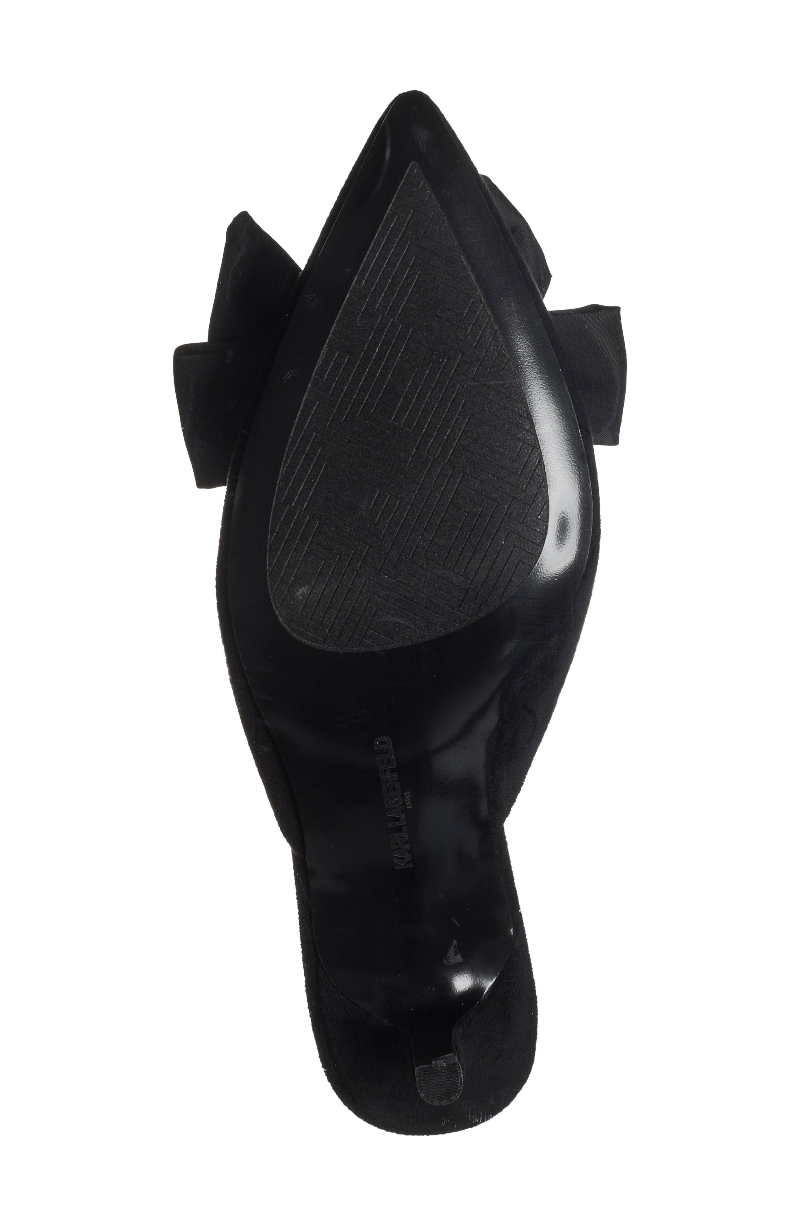 Lantern Pointed Toe Mule, Alternate, color, BLACK