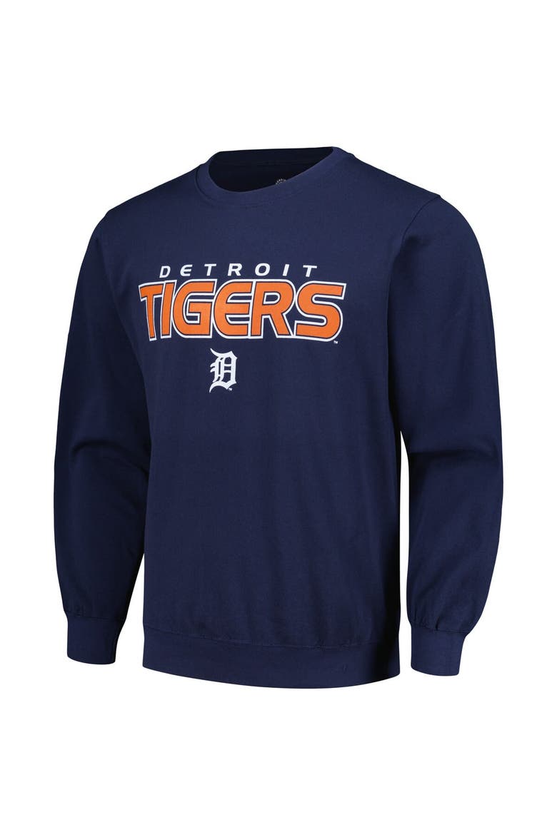 Men's Stitches  Navy Detroit Tigers Pullover Sweatshirt, Alternate, color, Navy