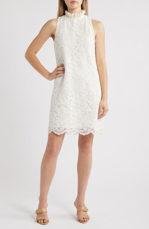 Floral Lace Shift Dress (Regular & Petite)