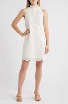 Anne Klein Floral Lace Shift Dress