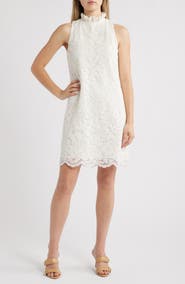 Anne Klein Floral Lace Shift Dress