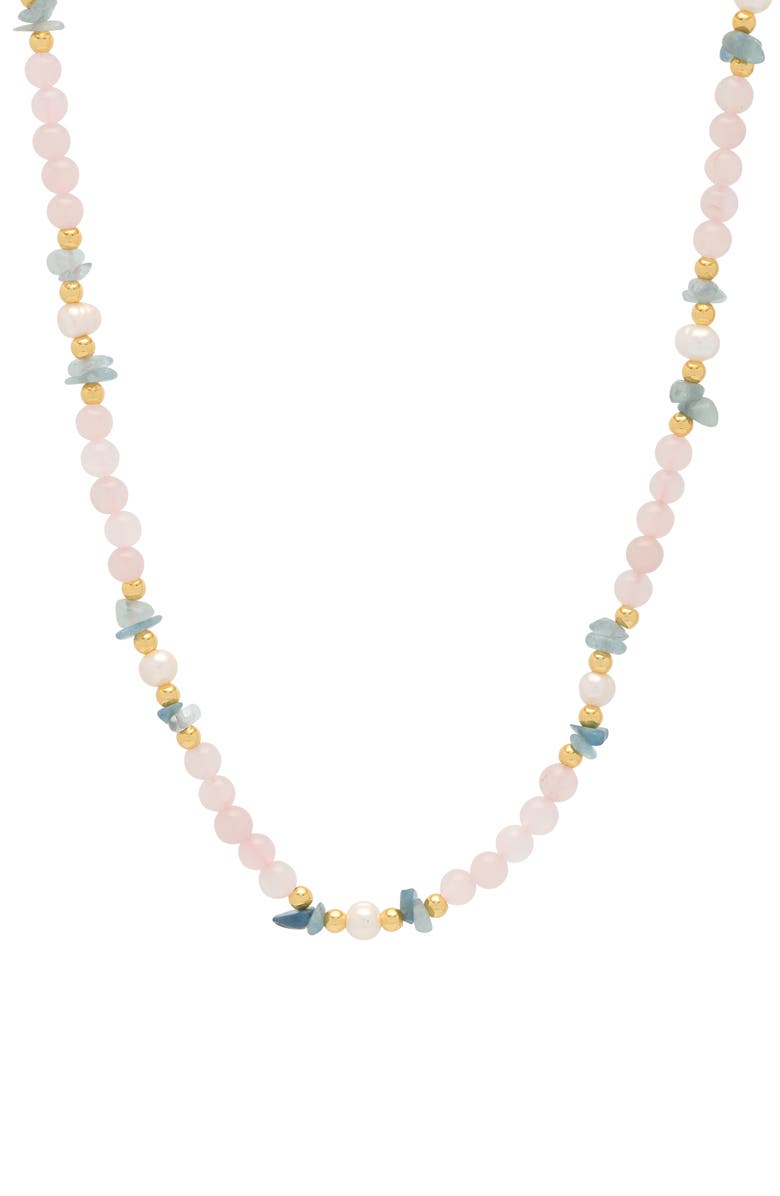 Estella Bartlett Beaded Stone Necklace, Main, color, Multi