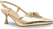 CHASE AND CHLOE Corset Pointed Toe Kitten Heel Pump
