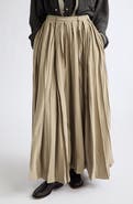 ACT N*1 Pleated Wool Blend Maxi Skirt