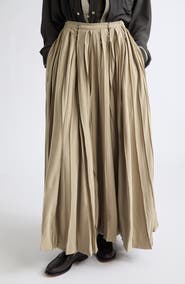 ACT N*1 Pleated Wool Blend Maxi Skirt