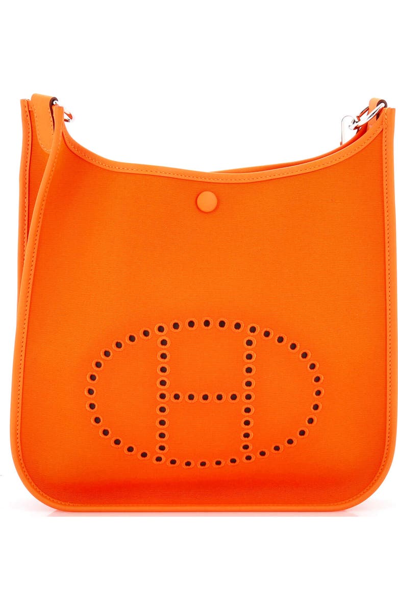 Pre-Owned Hermes Neo Evelyne Bag Toile and Leather PM, Main, color, Orange Minium