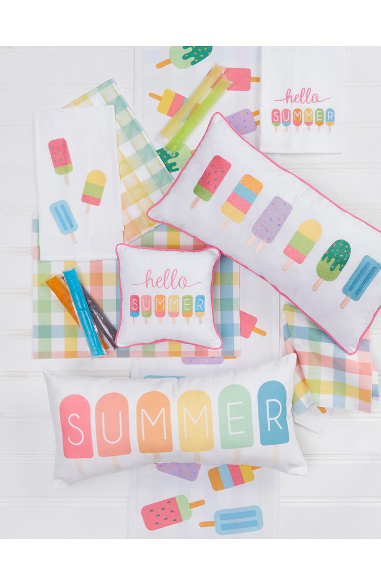 C&F Home Popsicle Summer Kitchen and Bathroom Graphic Print Hand Towels Set of 2, Alternate, color, Green