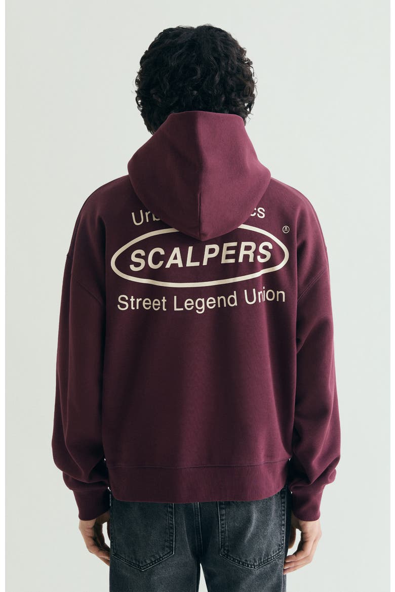 Oversized Hoodie, Alternate, color, Burgundy