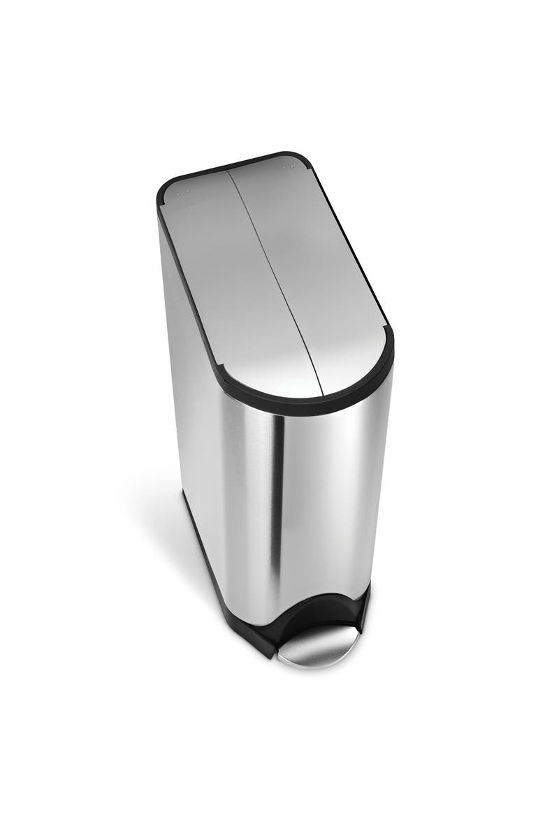 simplehuman 45L butterfly step can, Main, color, Brushed