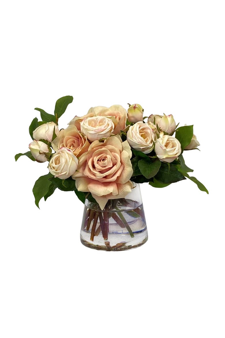 Mixed Rose In Glass, Main, color, BLUSH