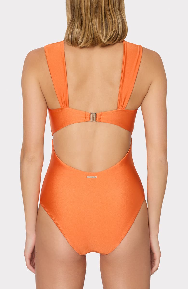 Milly Betsy Gloss Bandeau One-Piece Swimsuit, Alternate, color,