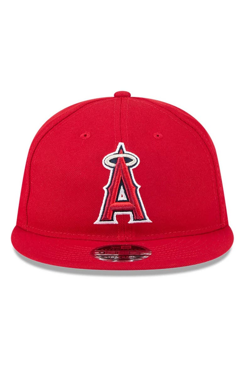 New Era Men's New Era Red Los Angeles Angels Baseball Hall of Fame Retro Crown 9FIFTY Adjustable Hat, Alternate, color, Red