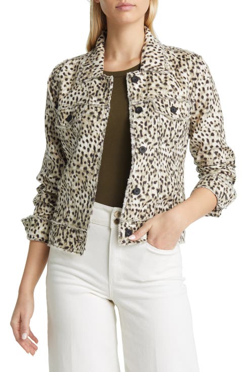 Lagoon Cheetah Print Linen Jacket