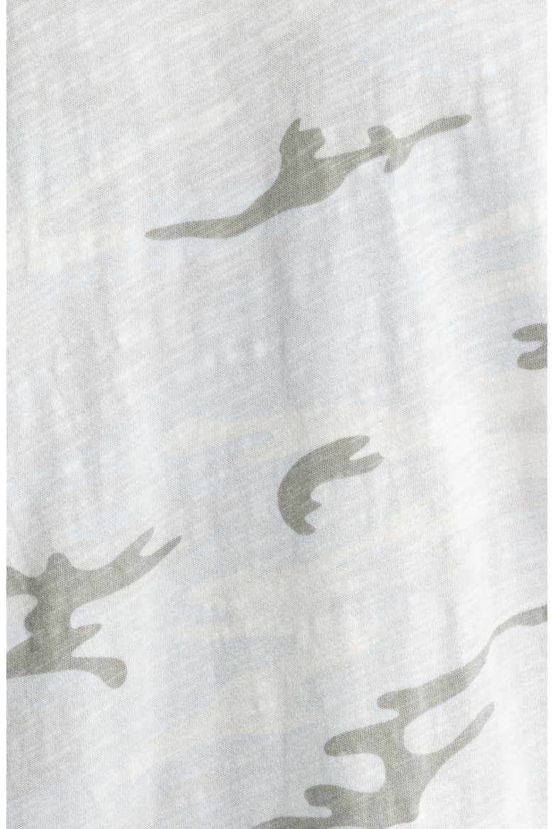 Slub Print Cotton Crewneck T-Shirt, Alternate, color, SOFT BLUE CAMO