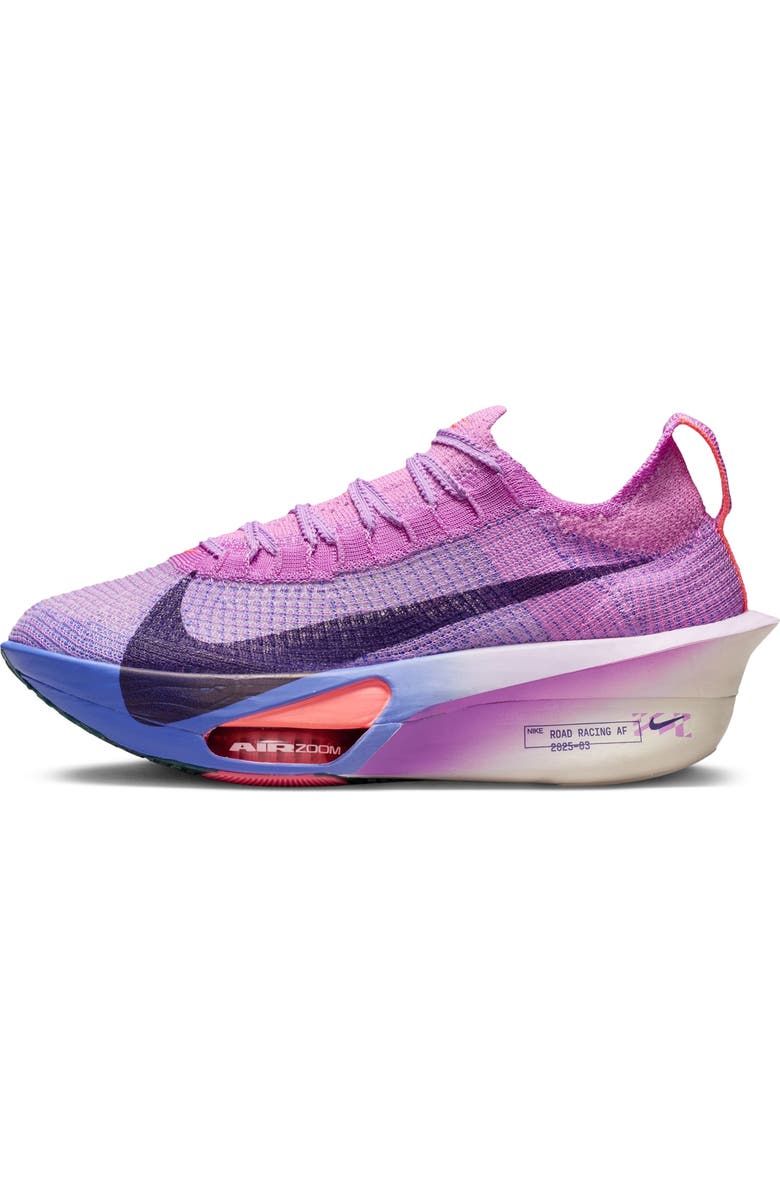 Nike Alphafly 3 Racing Shoe, Alternate, color, 500 Fsglow/Prpldy