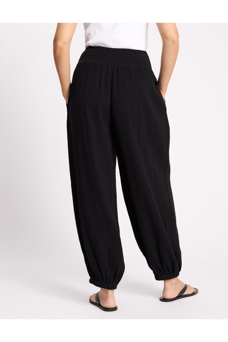 Cheesecloth Hareem Trouser, Alternate, color, Black