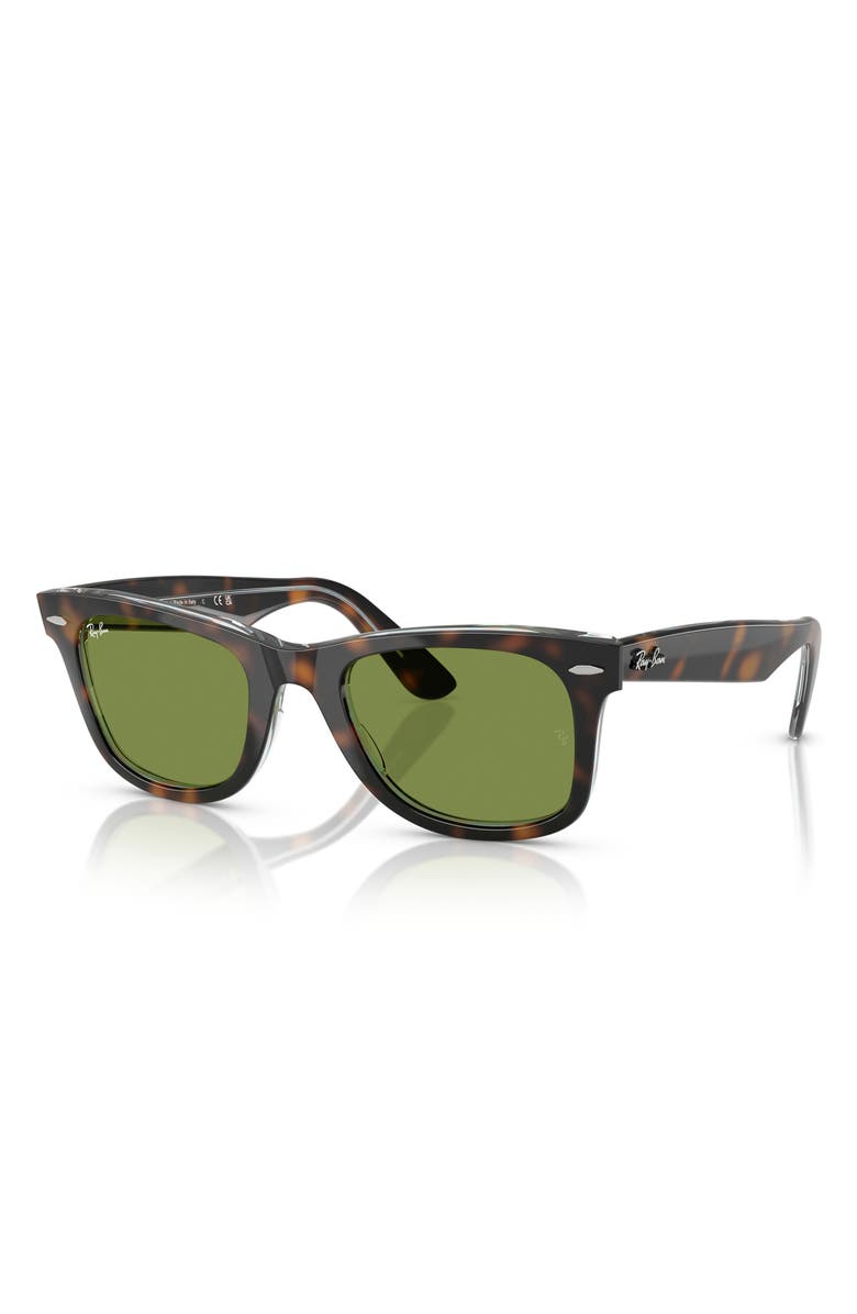 Ray-Ban 52mm Square Sunglasses, Alternate, color, Dark Havana / Green