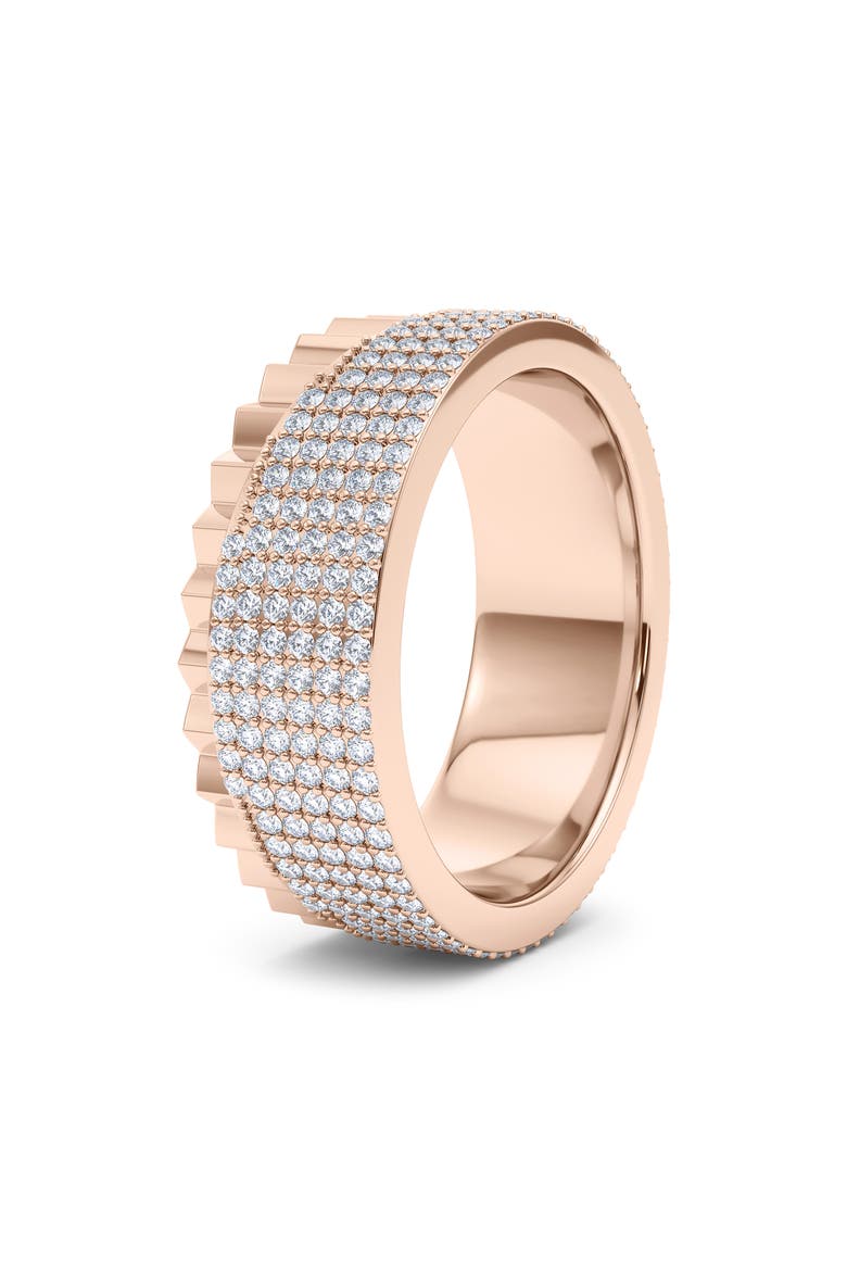 50/50 Fluted Lab Grown Diamond Ring, Alternate, color, 18K ROSE GOLD