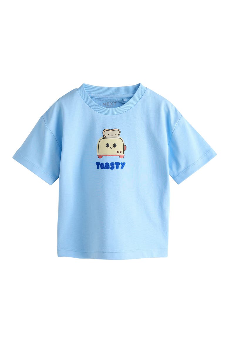 Kids' Assorted 3-Pack Breakfast Treats Embroidered Cotton Graphic T-Shirts, Alternate, color, BLUE