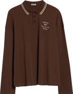 Bode Geneva Waffle Knit Cotton Polo