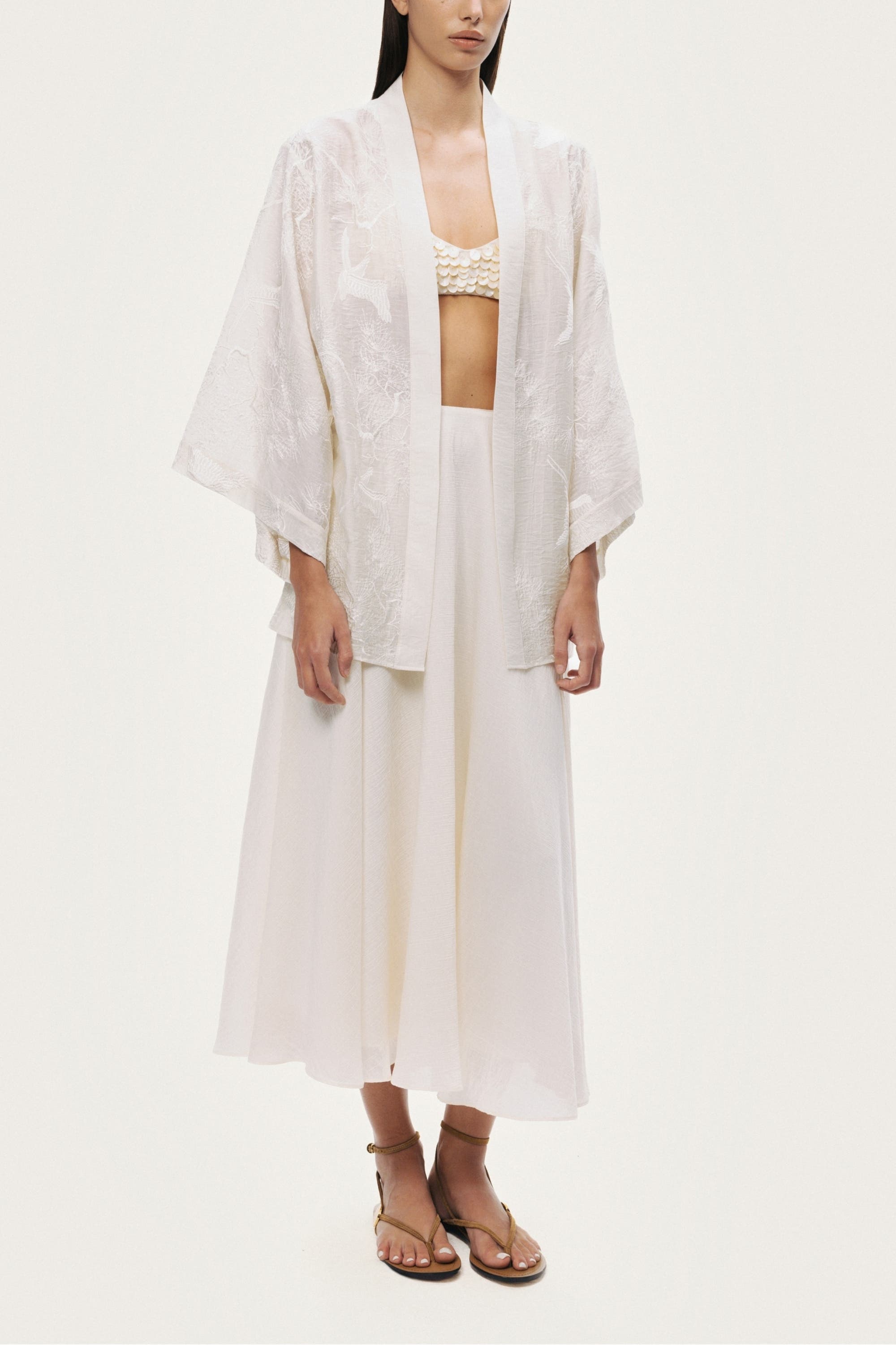 Flowy High-Waisted Midi Skirt - image 2