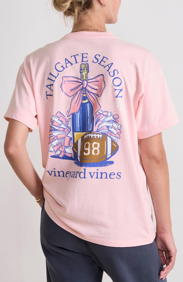 vineyard vines Cotton Graphic T-Shirt, Alternate, color, Flamingo