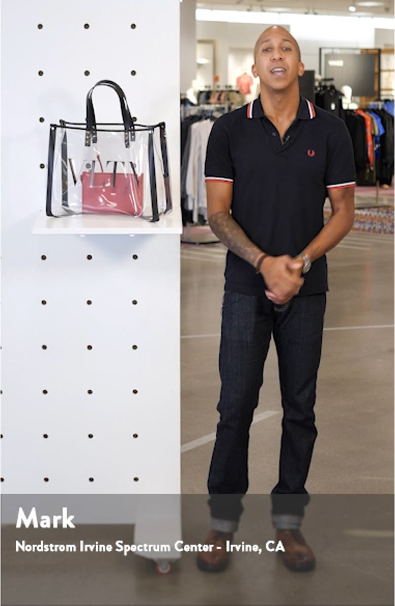 Small Grande Plage VLTN Logo Clear Tote, sales video thumbnail