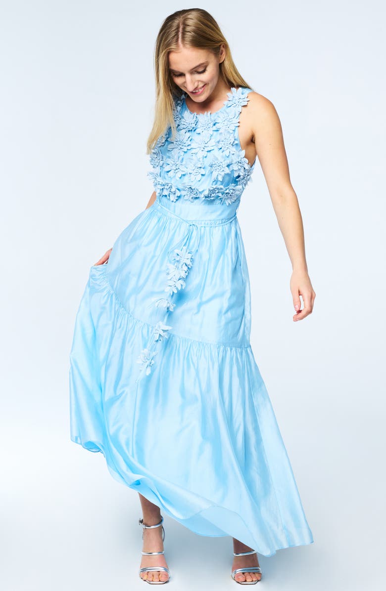 CIEBON Shailene 3D Floral Sleeveless Gown, Alternate, color, 