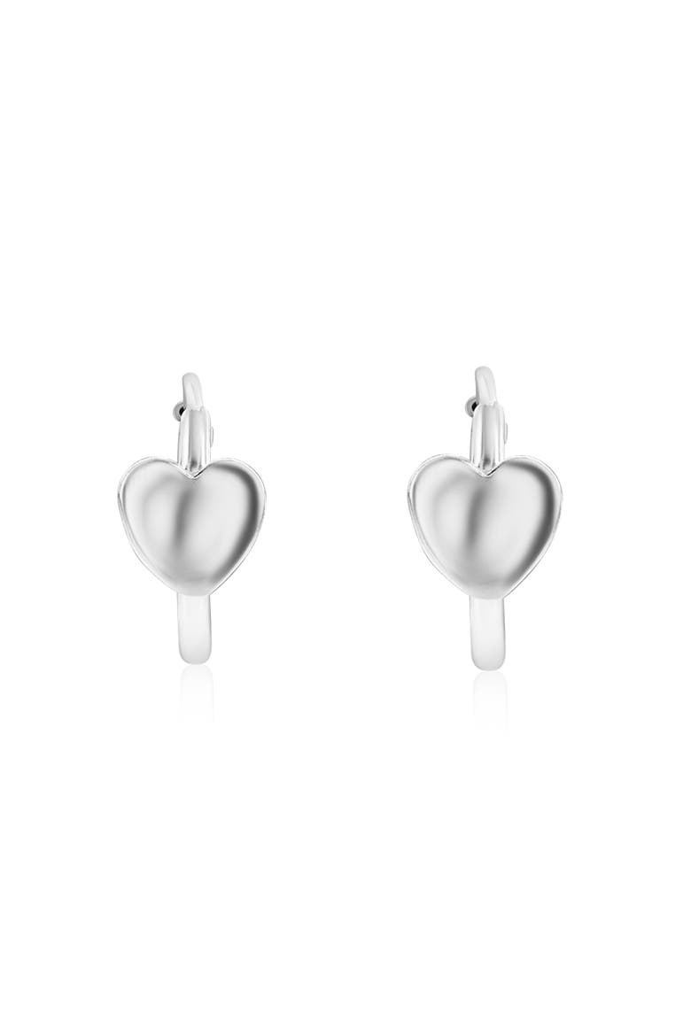 Sterling Silver Super Small Heart Huggies, Alternate, color, Silver