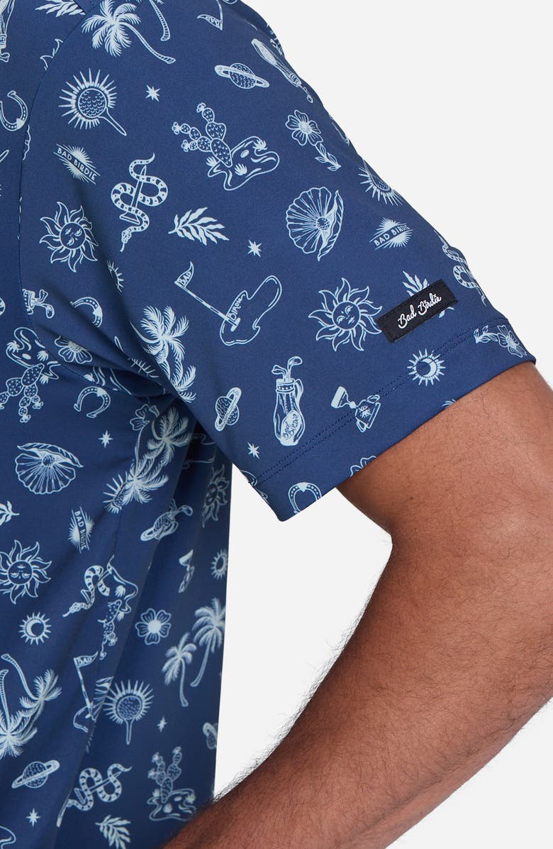 Bad Birdie Core Golf Print Performance Polo, Alternate, color, Desert Golfin Dusk N