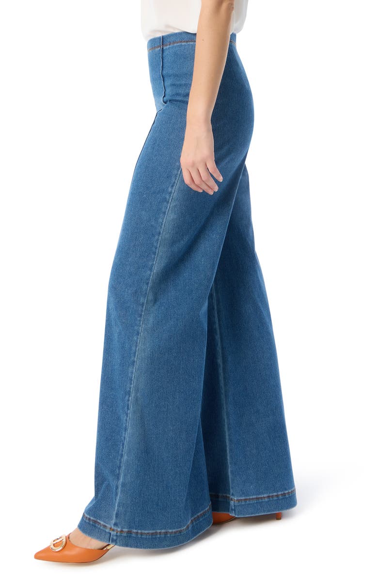 Dee Ocleppo Anna High Waist Pintuck Pleat Wide Leg Jeans, Alternate, color, Hazy Blue Wash