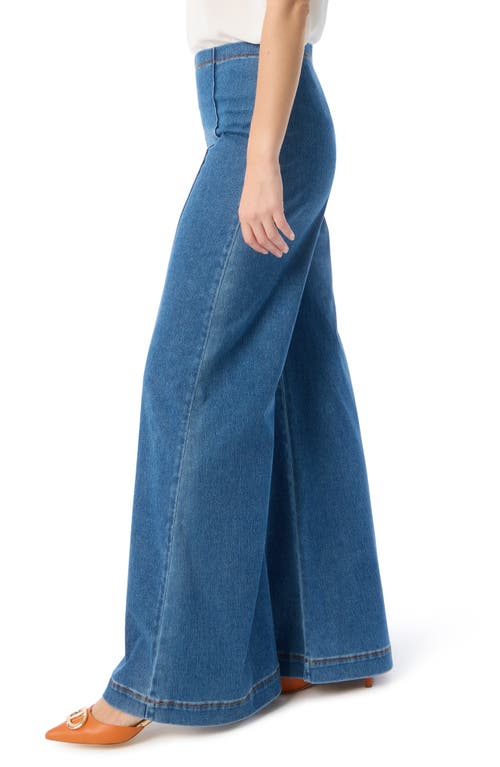 Dee Ocleppo Anna High Waist Pintuck Pleat Wide Leg Jeans In Blue