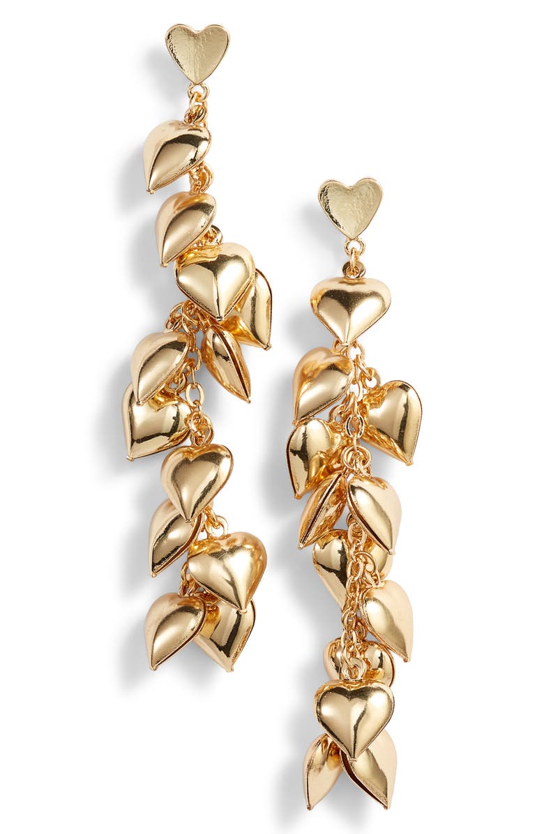 Ettika Heart Cluster Drop Earrings, Main, color, 