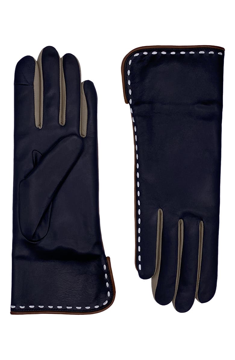 Agnelle Diane Corset Lacing Leather Gloves, Main, color, 
