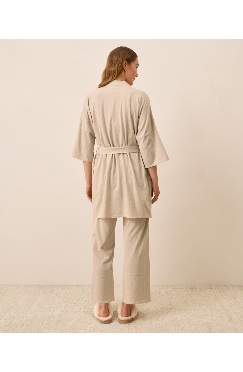 Pact Organic Staycation Sleep Pant, Alternate, color, Flax Heather