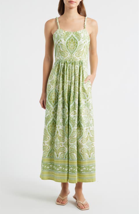 Paisley Print Maxi Dress