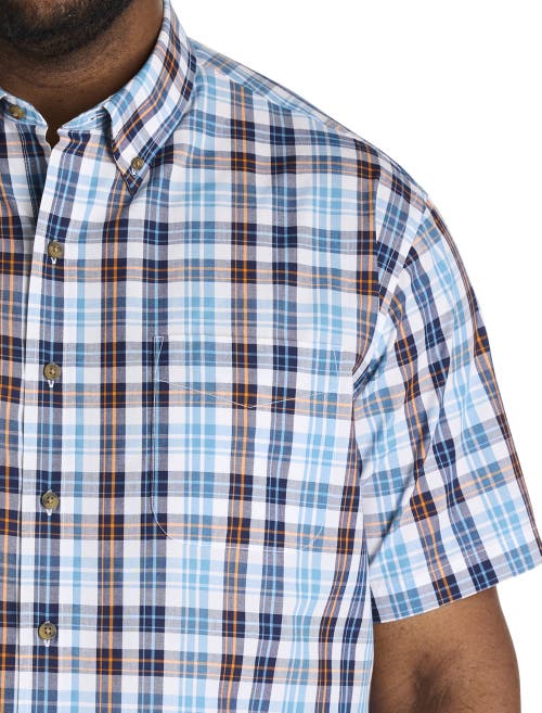 Harbor Bay By Dxl Big & Tall Easy-care Plaid Sport Shirt