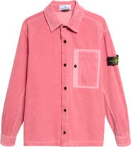 Stone Island Cotton Corduroy Snap-Up Overshirt