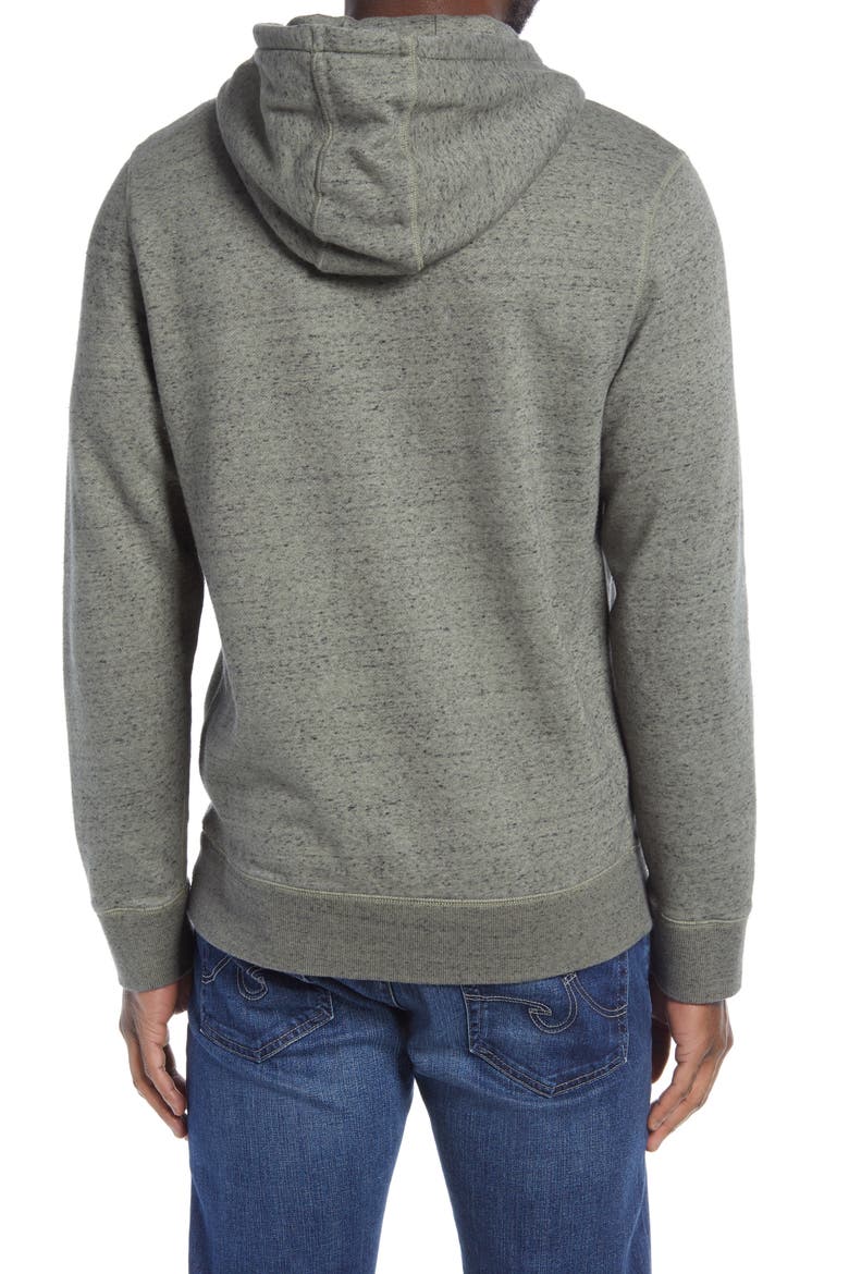 Marled Cotton Blend Pullover Hoodie, Alternate, color, OLIVE GROVE HEATHER