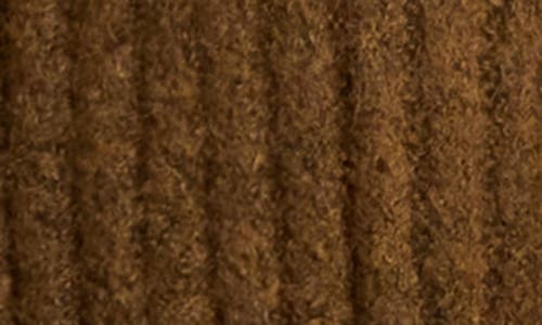 Tasha Ribbed Knit Scarf In Brown
