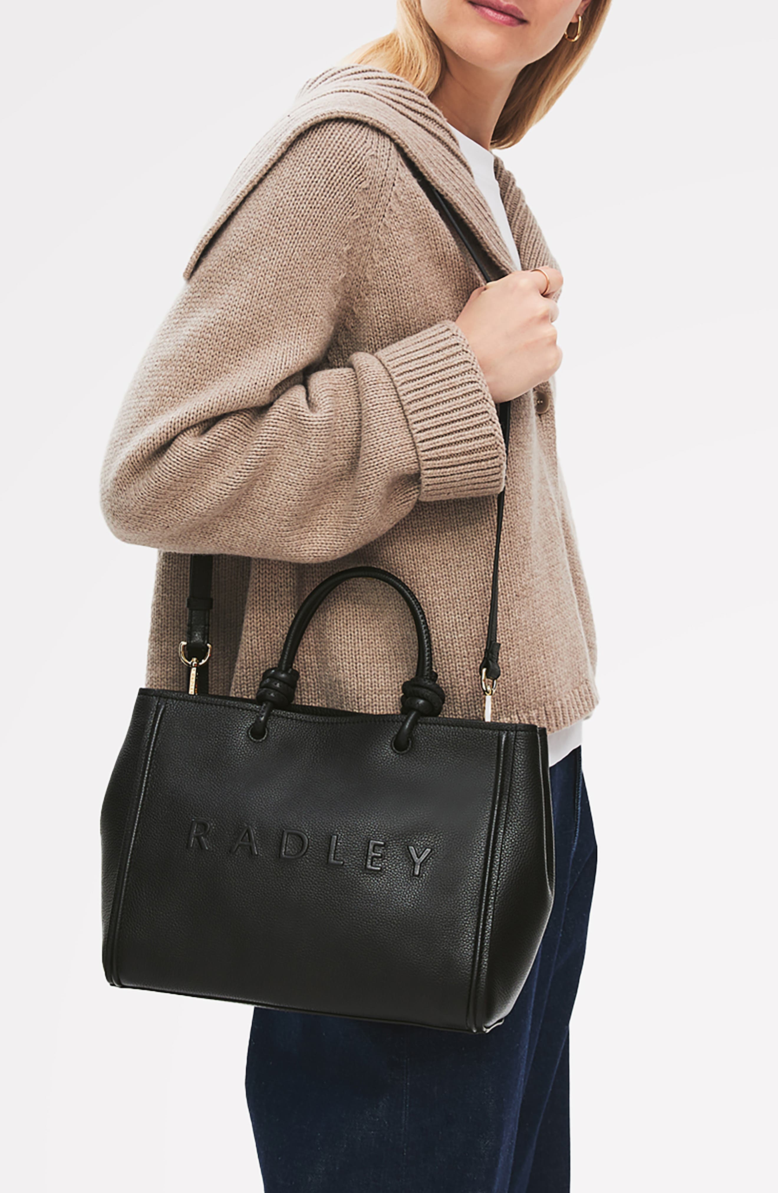 Ridgeway Gardens Medium Satchel, Alternate, color, BLACK
